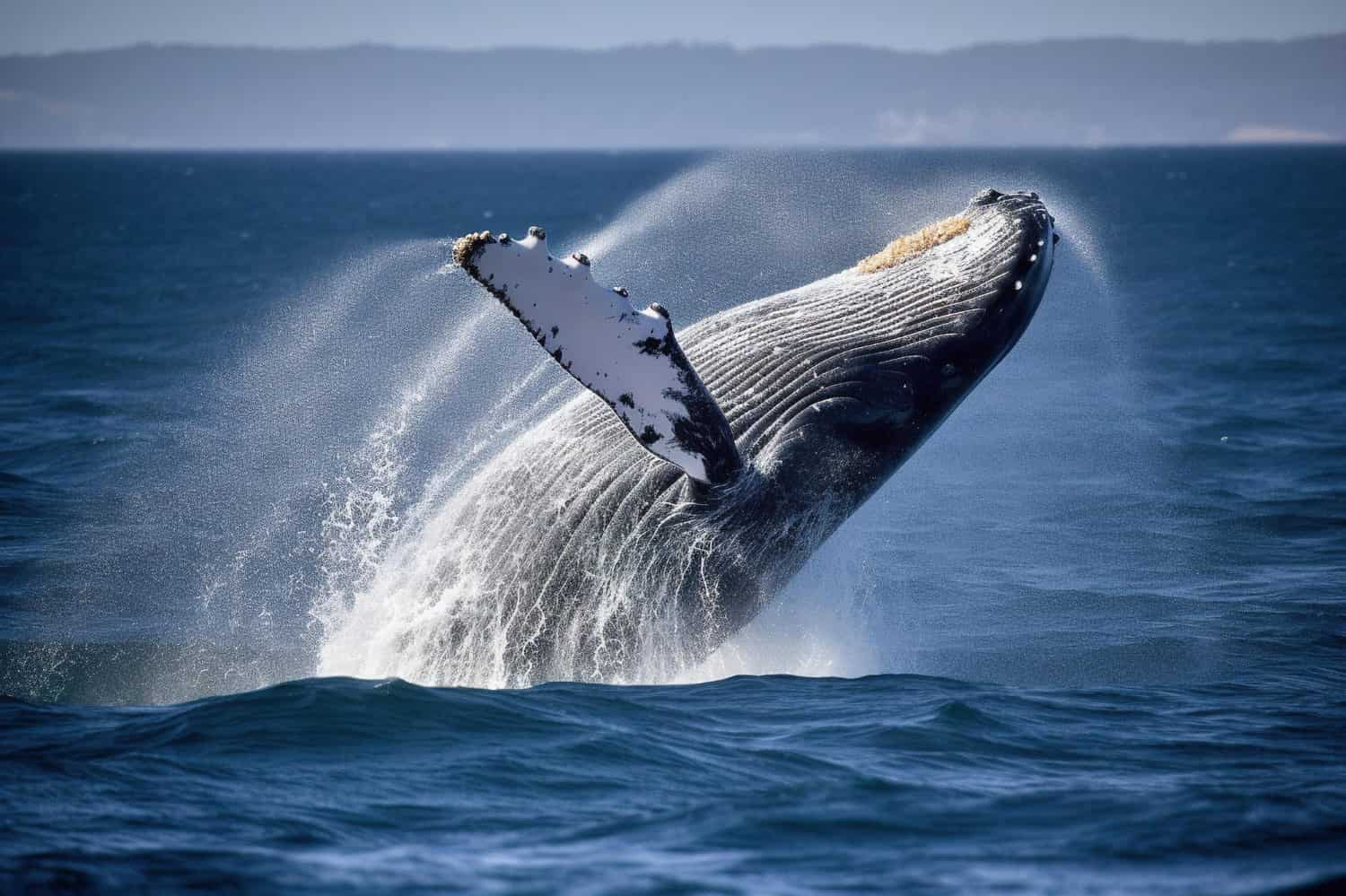 Ballena azul nadando en el océano: símbolo de la grandeza y la fragilidad de la vida marina